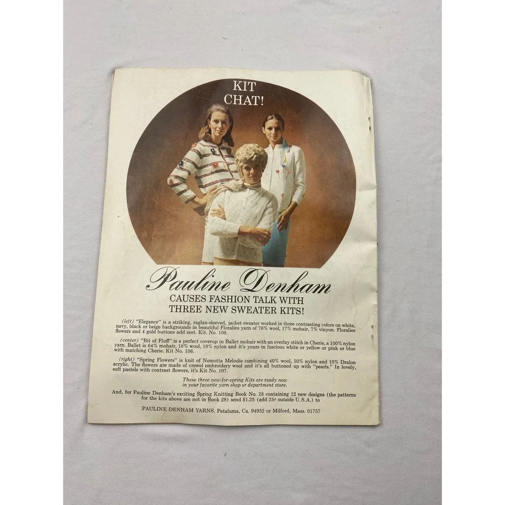 Vintage 1968 Womans Day Knitting Book No 8 Fawcett Service Series Patterns 60s